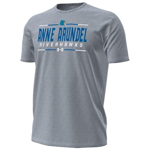 RIVERHAWKS PERFORMANCE COTTON TEE -  steelheather